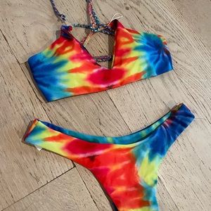 Zaful Cheeky Tie Dye Bikini